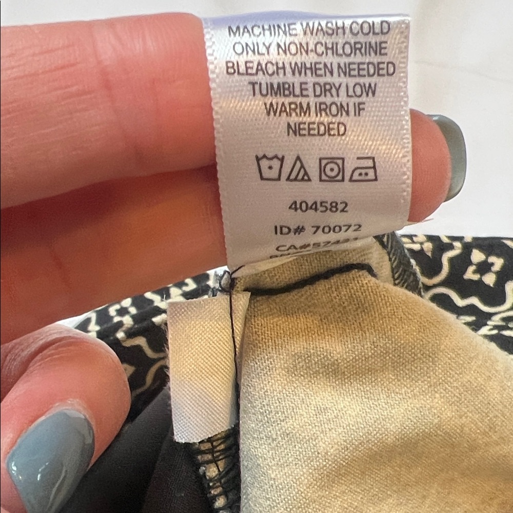 LOFT Marisa Skinny Black and Tan Print Ankle Pants Sz 4 Casual Business Casual - Picture 6 of 11